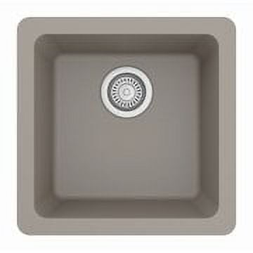 Karran 17'' Matte Concrete Quartz Undermount Bar Sink