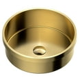 thumbnail image 1 of Karran Usa CCT100G Cinox 15" Circular Stainless Steel Drop In Bathroom Sink - Gold, 1 of 7