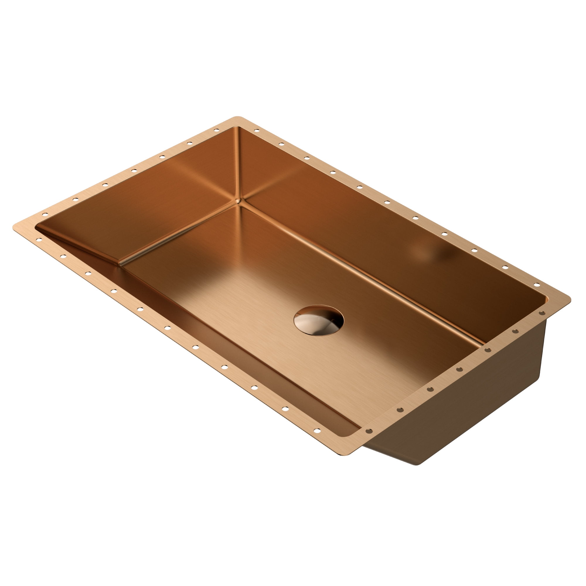 Karran 23.63'' Brushed Copper Stainless Steel Rectangular Undermount Sink
