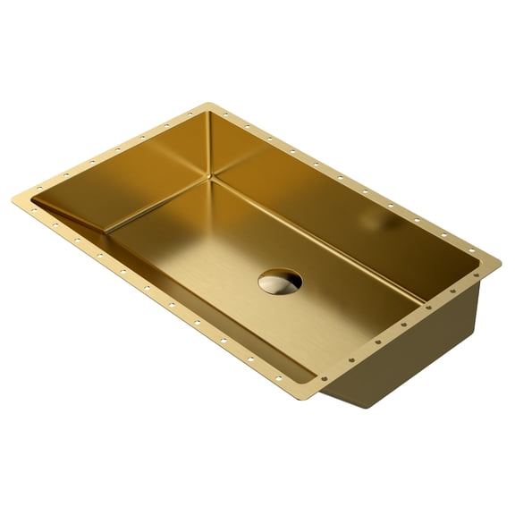Karran Usa CCU400G Cinox 23-5/8" Rectangular Stainless Steel Undermount Bathroom Sink -