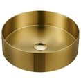 thumbnail image 1 of Karran Usa Ccv200 Cinox 14-1/4" Circular Stainless Steel Vessel Bathroom Sink - Gold, 1 of 7