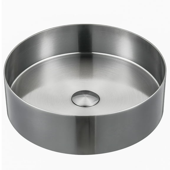 Karran Usa Ccv200 Cinox 14-1/4" Circular Stainless Steel Vessel Bathroom Sink - Stainless