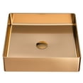 thumbnail image 1 of Karran Usa Ccv500 Cinox 15-3/4" Square Stainless Steel Vessel Bathroom Sink - Copper, 1 of 7