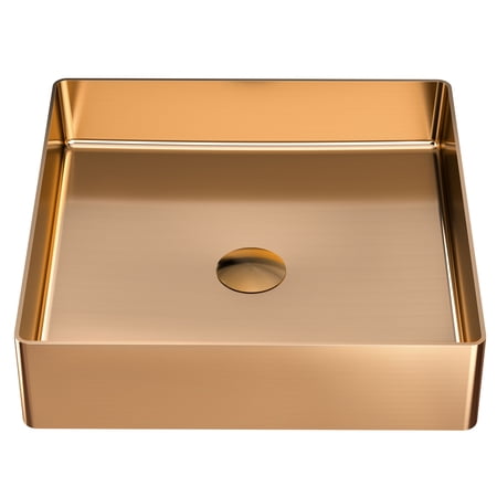 Karran Usa CCV500BC Cinox 15-3/4" Square Stainless Steel Vessel Bathroom Sink - Copper
