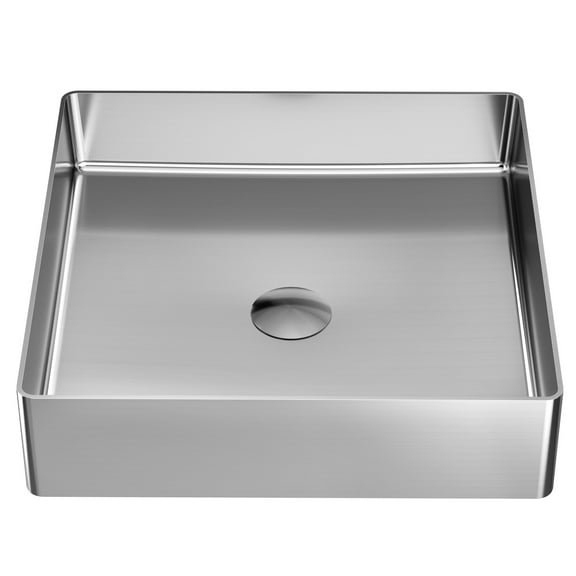 Karran Usa Ccv500 Cinox 15-3/4" Square Stainless Steel Vessel Bathroom Sink - Stainless