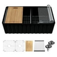 thumbnail image 1 of Karran Usa FCWSF33DBMB-PK1 Karran Fcwsff33dbmb 33" Double Bowl Workstation Fireclay, 1 of 7