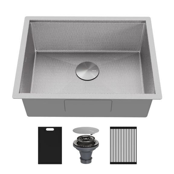 Karran Usa HSU2419SBSS Matrix 24" Undermount Single Basin Stainless Steel Kitchen Sink -