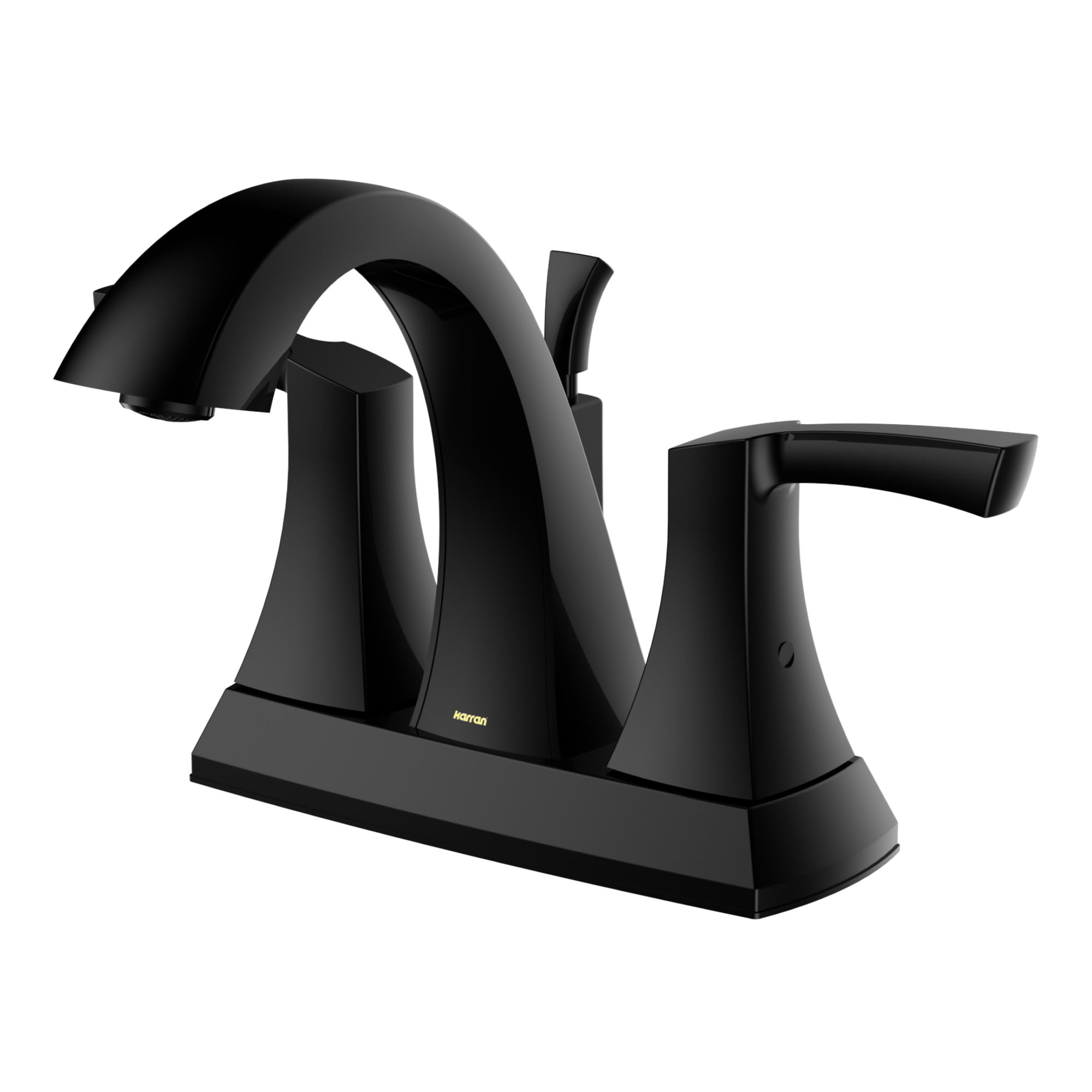 Matte Black Brass 2-Handle Centerset Bathroom Faucet