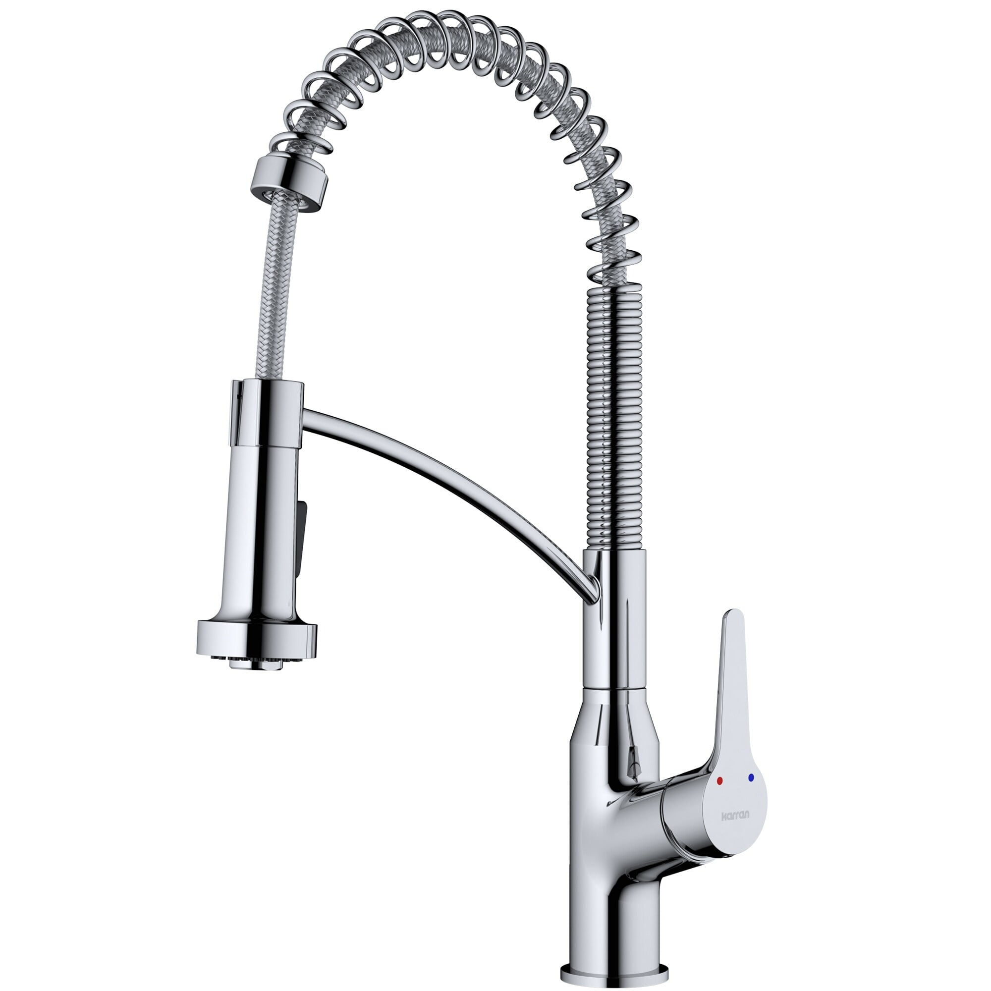 Chrome Single-Handle Pull-Down Sprayer Kitchen Faucet
