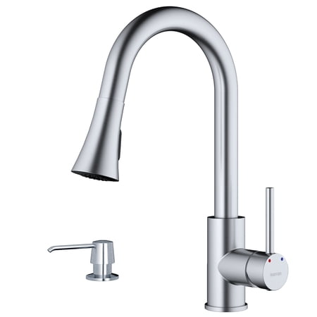 Karran Usa Kkf240sd25 Weybridge 1.8 GPM Single Hole Kitchen Faucet - Stainless Steel