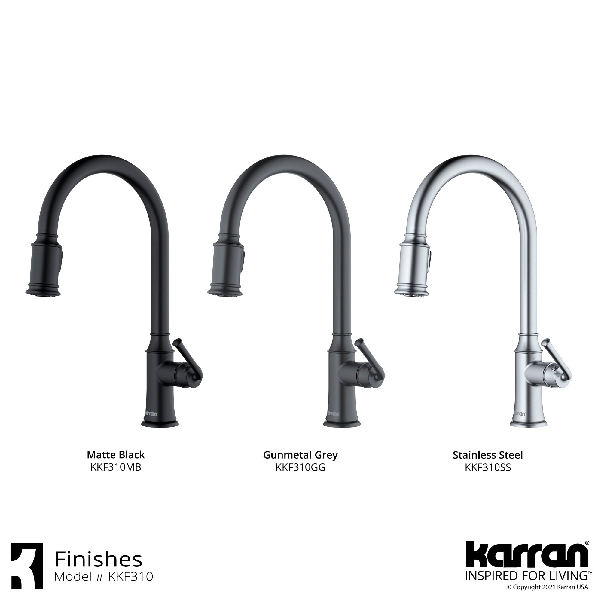 Auburn Stainless Steel Single Handle Pull Down Kitchen Faucet