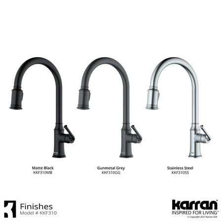 Karran Usa KKF310SS Auburn 1.8 GPM Single Hole Kitchen Faucet - Stainless Steel