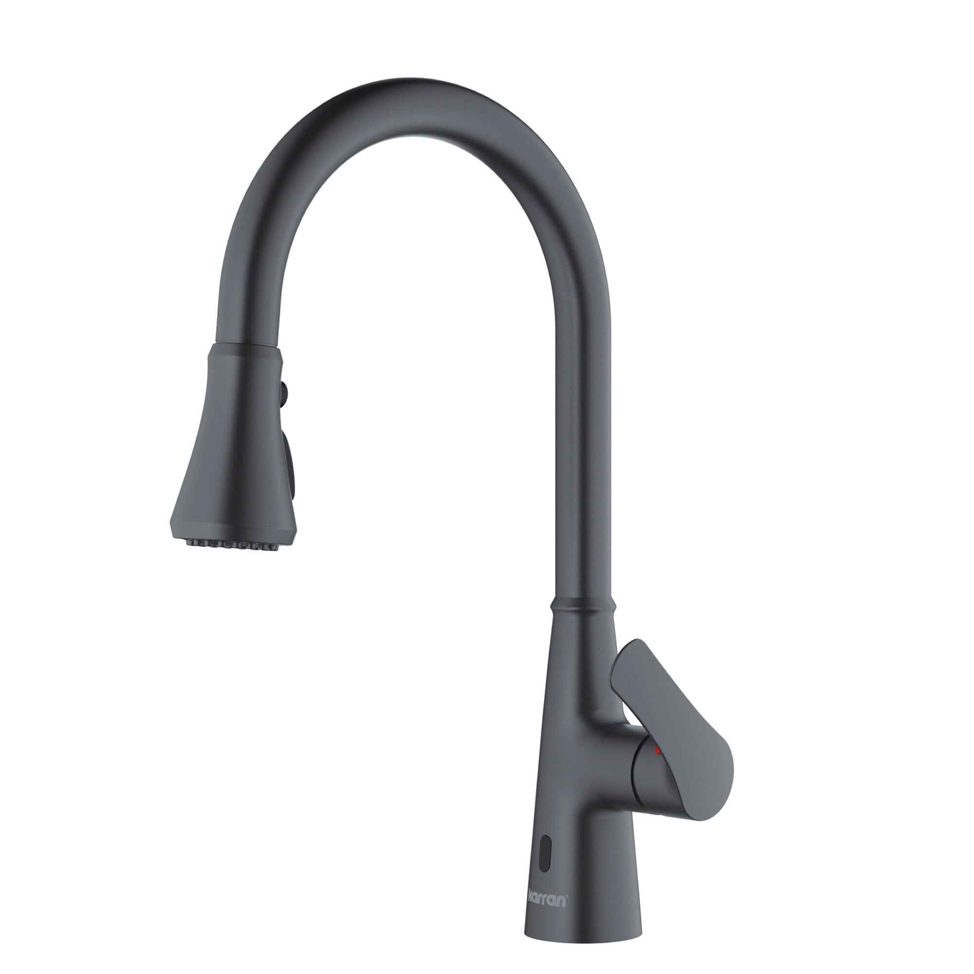 Gunmetal Gray Stainless Steel Touchless Pull-Down Kitchen Faucet