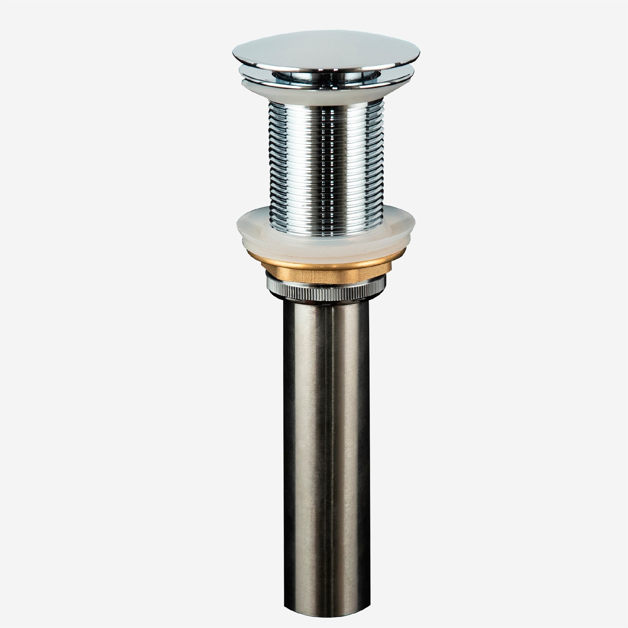 Chrome Brass Pop-Up Bathroom Sink Drain Assembly