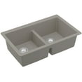 thumbnail image 1 of Karran Usa QU-810-CN Quartz Qu 32" Undermount Double Basin Quartz Composite Kitchen Sink in Concrete, 1 of 7