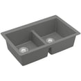 thumbnail image 1 of Karran Usa QU-810-GR Quartz Qu 32" Undermount Double Basin Quartz Composite Kitchen Sink in Grey, 1 of 7