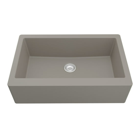 Karran Usa Qa-740 Farmhouse/Apron-Front Quartz/Granite 34" Single Bowl Kitchen Sink -