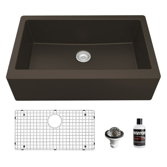 Karran Usa Qa-740-Pk1 Quartz Qa 34" Farmhouse Single Basin Quartz Composite Kitchen Sink -
