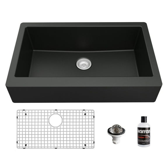 Karran Usa Qar-740-Pk1 Quartz Qar 34" Farmhouse Single Basin Quartz Composite Kitchen Sink