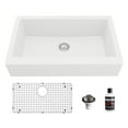 thumbnail image 1 of Karran Usa QAR-740-WH-PK1 Quartz Qar 34" Farmhouse Single Basin Quartz Composite Kitchen, 1 of 5