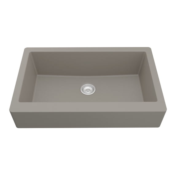 Karran Usa QAR-740-CN Retrofit Farmhouse/Apron-Front Quartz/Granite 34" Single Bowl