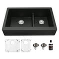 thumbnail image 1 of Karran Usa Qar-760-Pk1 Quartz Qar 34" Farmhouse Double Basin Quartz Composite Kitchen Sink, 1 of 5