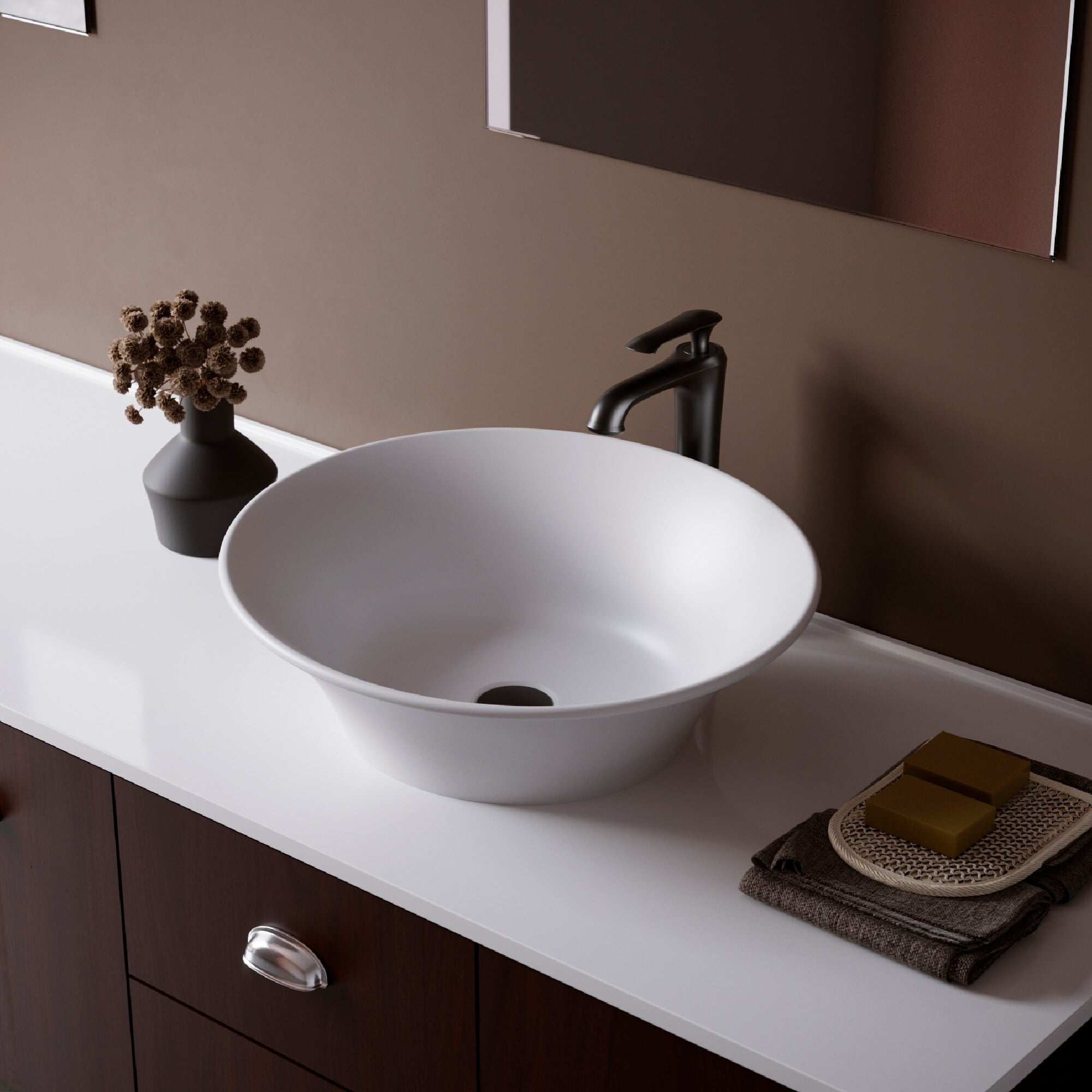 Karran Usa Qm164 Quattro Matte 20-5/8" Oval Acrylic Vessel Bathroom ...
