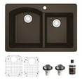 thumbnail image 1 of Karran Usa QT-610-BR-PK1 Quartz Qt 33" Drop In Double Basin Quartz Composite Kitchen Sink, 1 of 5