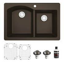Karran Usa Qt-610-Pk1 Quartz Qt 33" Drop In Double Basin Quartz Composite Kitchen Sink -