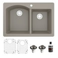 thumbnail image 1 of Karran Usa QT-610-CN-PK1 Quartz Qt 33" Drop In Double Basin Quartz Composite Kitchen Sink, 1 of 5
