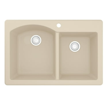 Karran Usa Qt-610 Quartz Qt 33" Drop In Double Basin Quartz Composite Kitchen Sink - Beige