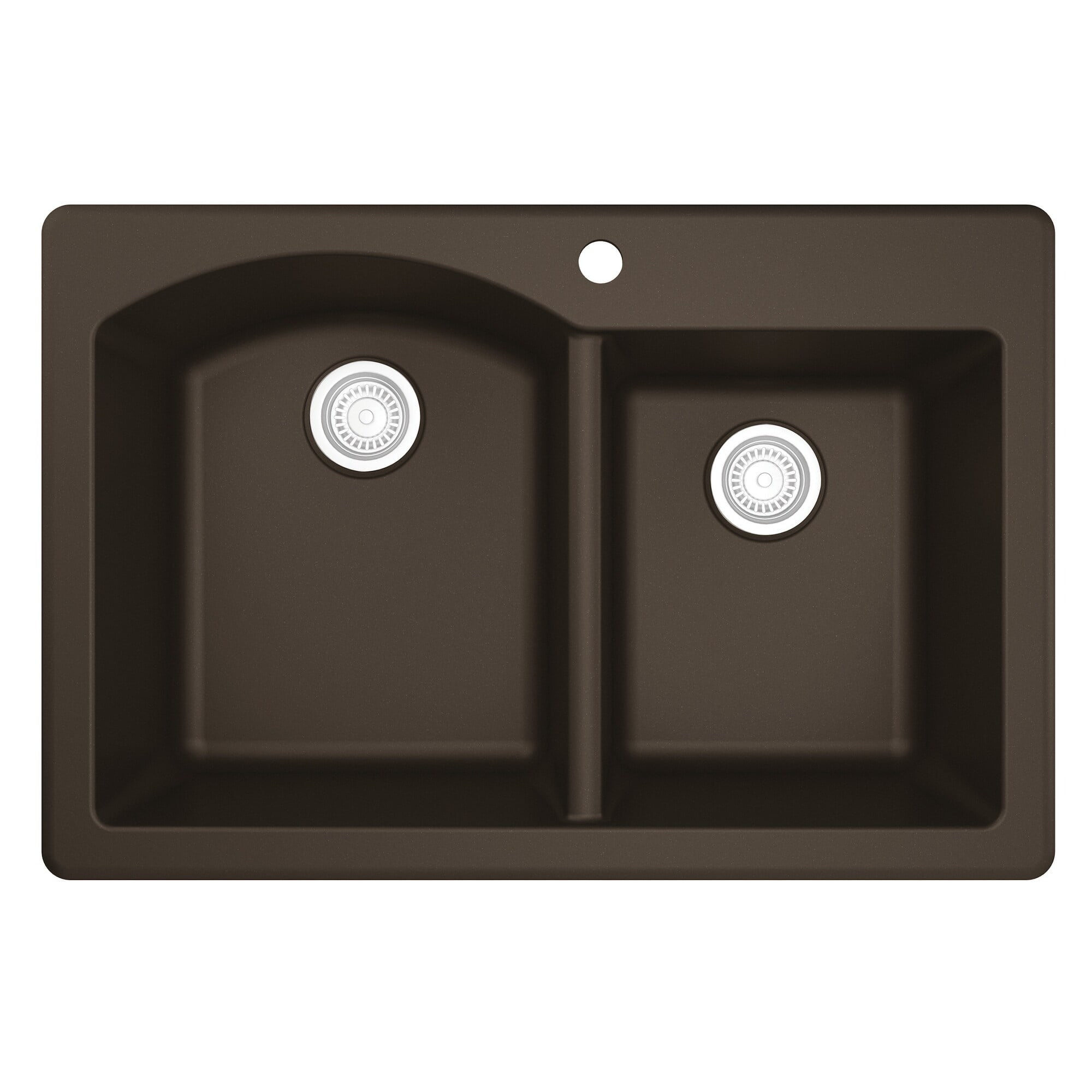 Karran Usa QT-610-BR Quartz Qt 33" Drop In Double Basin Quartz Composite Kitchen Sink -