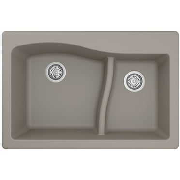 Karran Usa Qt-630 Quartz Qt 33" Drop In Double Basin Quartz Composite Kitchen Sink -