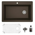 thumbnail image 1 of Karran Usa QT-670-BR-PK1 Quartz Qt 33" Drop In Single Basin Quartz Composite Kitchen Sink, 1 of 5