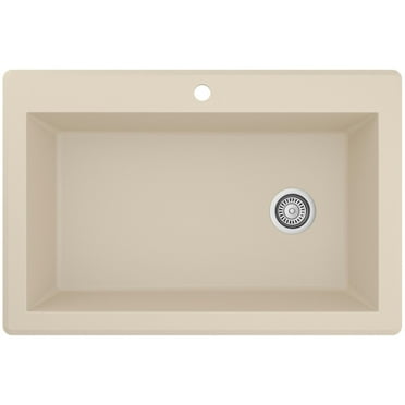 Karran Usa Qt-670 Quartz Qt 33" Drop In Single Basin Quartz Composite Kitchen Sink - Beige