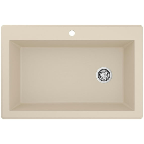 Karran Usa Qt-670 Quartz Qt 33" Drop In Single Basin Quartz Composite Kitchen Sink - Beige