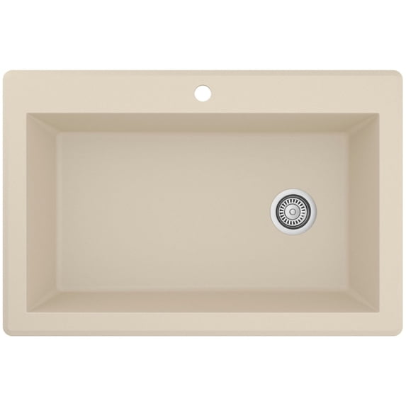 Karran Usa Qt-670 Quartz Qt 33" Drop In Single Basin Quartz Composite Kitchen Sink - Beige