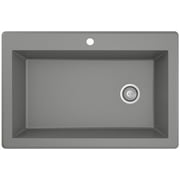 Karran Usa Qt-670 Quartz Qt 33" Drop In Single Basin Quartz Composite Kitchen Sink - Grey