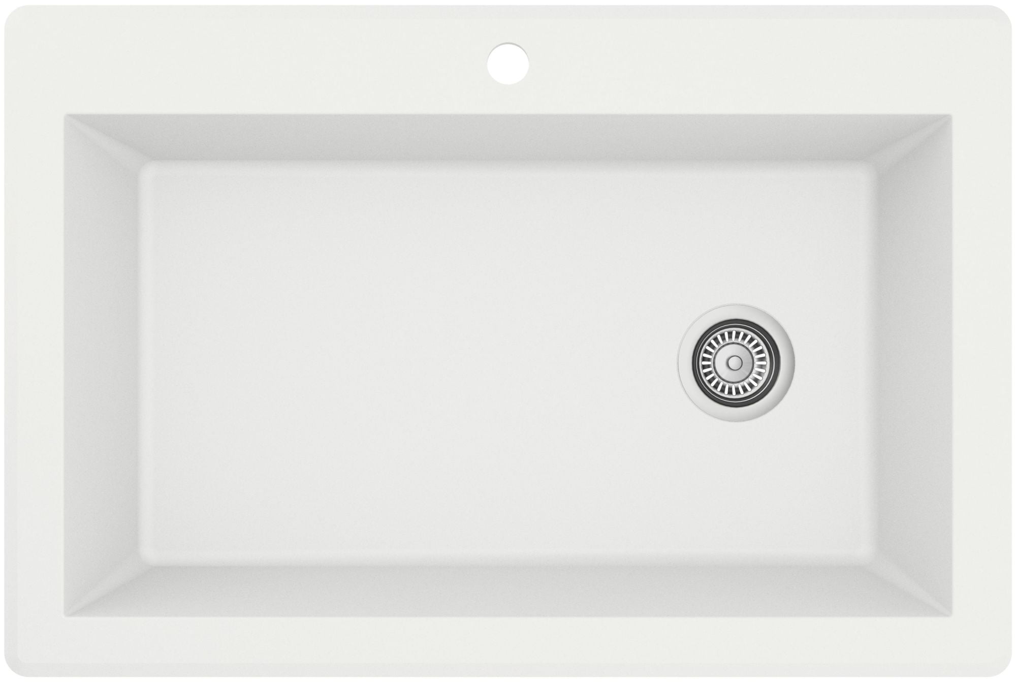 Karran Usa QT-670-WH Quartz Qt 33" Drop In Single Basin Quartz Composite Kitchen Sink -