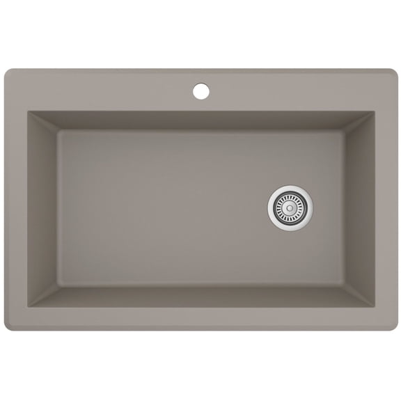 Karran Usa Qt-670 Quartz Qt 33" Drop In Single Basin Quartz Composite Kitchen Sink -