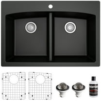 Karran Usa Qt-710-Pk1 Quartz Qt 33" Drop In Double Basin Quartz Composite Kitchen Sink -