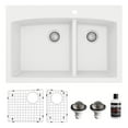 thumbnail image 1 of Karran Usa Qt-711-Pk1 Quartz Qt 33" Drop In Double Basin Quartz Composite Kitchen Sink -, 1 of 5