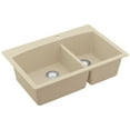 thumbnail image 1 of Karran Usa Qt-711 Quartz Qt 33" Drop In Double Basin Quartz Composite Kitchen Sink - Beige, 1 of 7