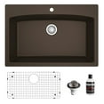 thumbnail image 1 of Karran Usa QT-712-BR-PK1 Quartz Qt 33" Drop In Single Basin Quartz Composite Kitchen Sink, 1 of 5
