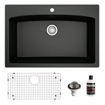 Karran Usa Qt-712-Pk1 Quartz Qt 33" Drop In Single Basin Quartz Composite Kitchen Sink -