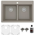 thumbnail image 1 of Karran Usa QT-810-CN-PK1 Quartz Qt 33" Drop In Double Basin Quartz Composite Kitchen Sink, 1 of 7