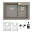 thumbnail image 1 of Karran Usa Qt-811-Pk1 Quartz Qt 33" Drop In Double Basin Quartz Composite Kitchen Sink -, 1 of 5