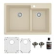 thumbnail image 1 of Karran Usa QT-811-BI-PK1 Quartz Qt 33" Drop In Double Basin Quartz Composite Kitchen Sink, 1 of 5
