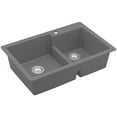 thumbnail image 1 of Karran Usa QT-811-GR Quartz Qt 33" Drop In Double Basin Quartz Composite Kitchen Sink -, 1 of 7