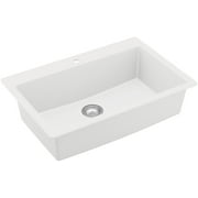 Karran Usa Qt-812 Quartz Qt 33 Drop In Single Basin Quartz Composite Kitchen Sink - White